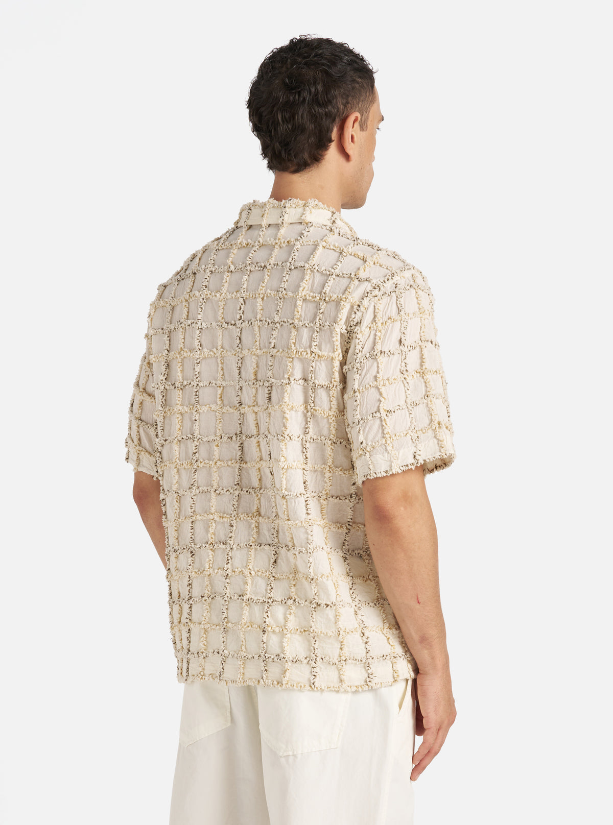 Ecru 3D Check Road Shirt