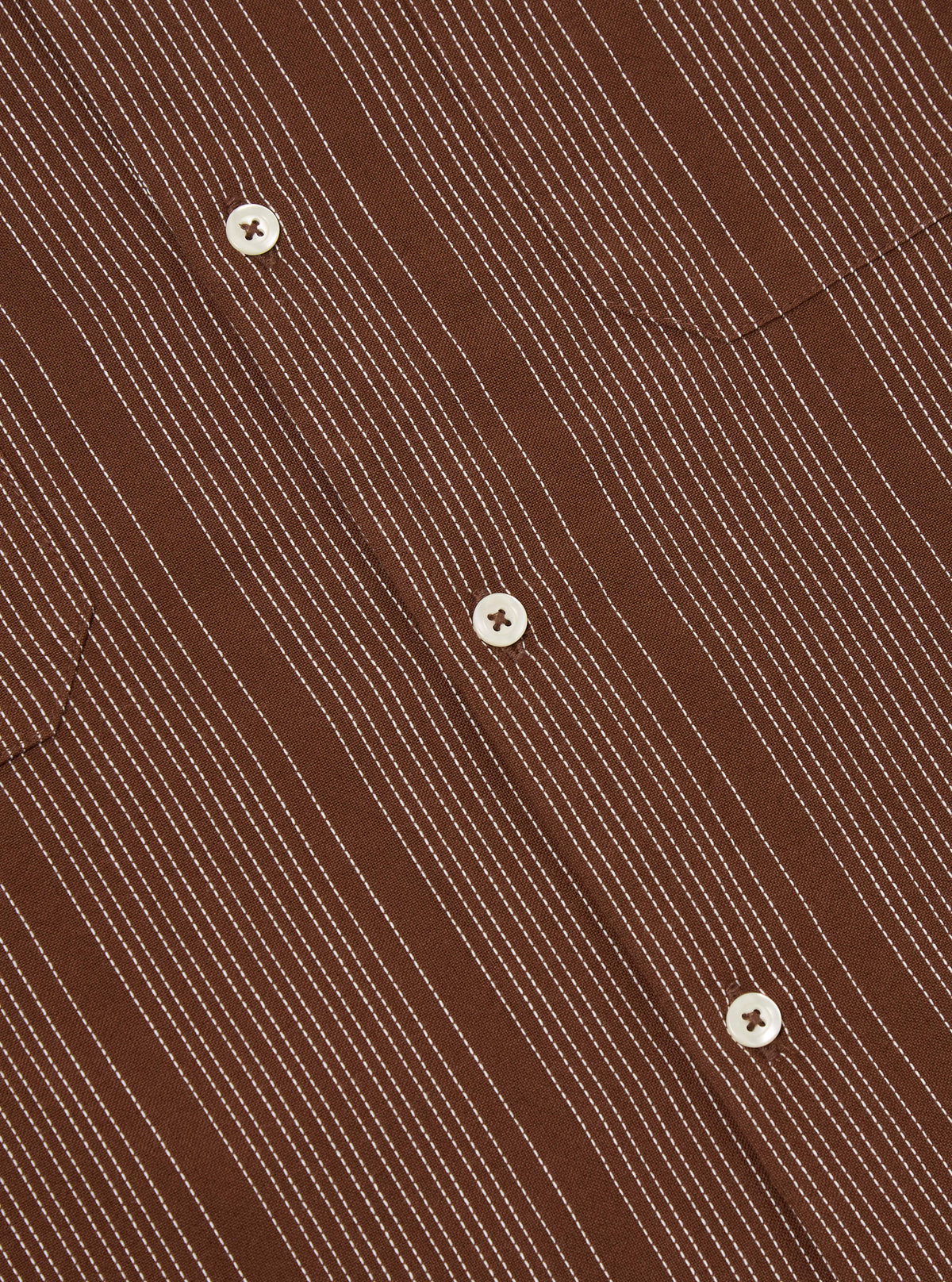 Brown Kantha Stripe Sal Road Shirt