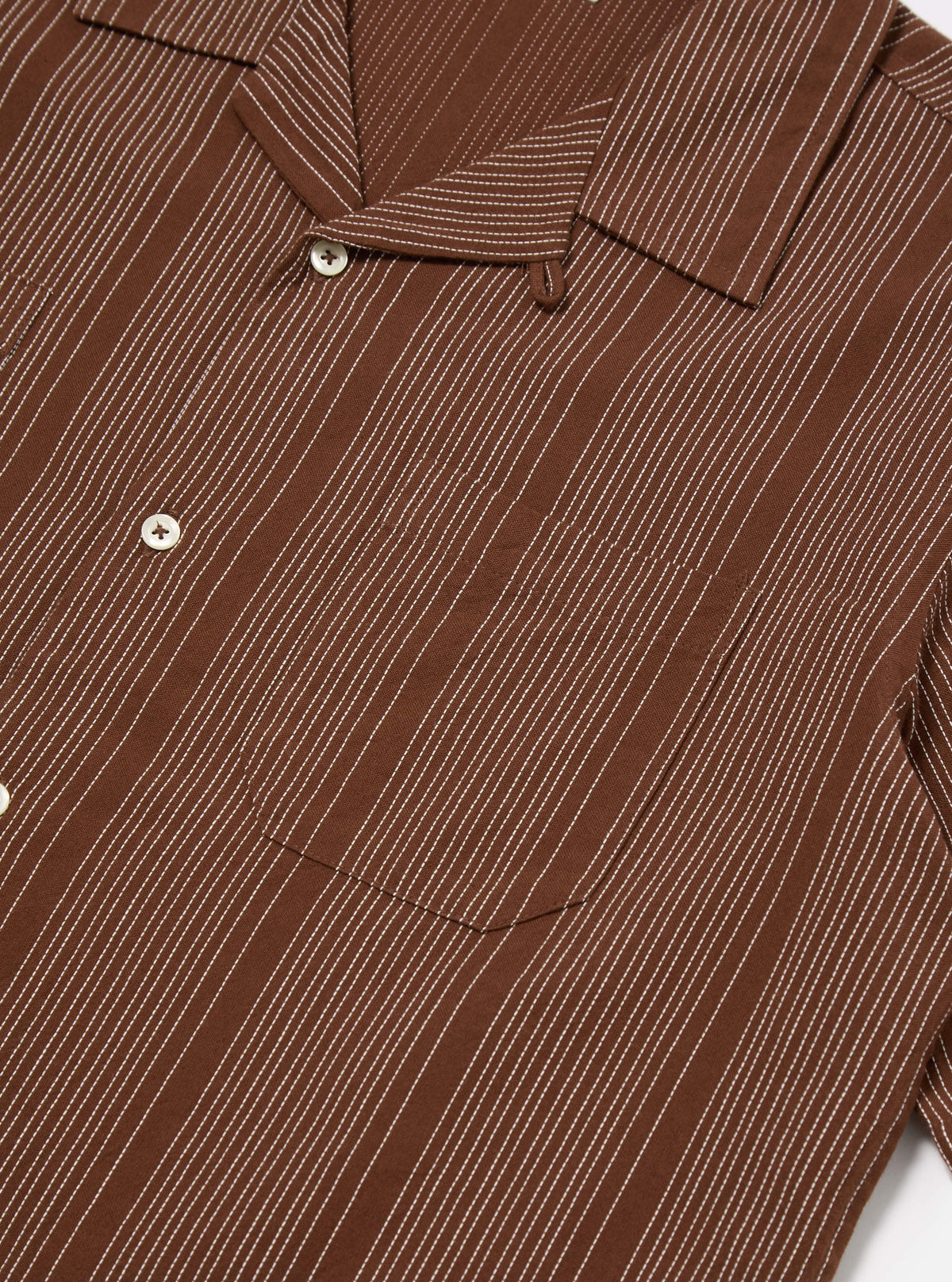 Brown Kantha Stripe Sal Road Shirt