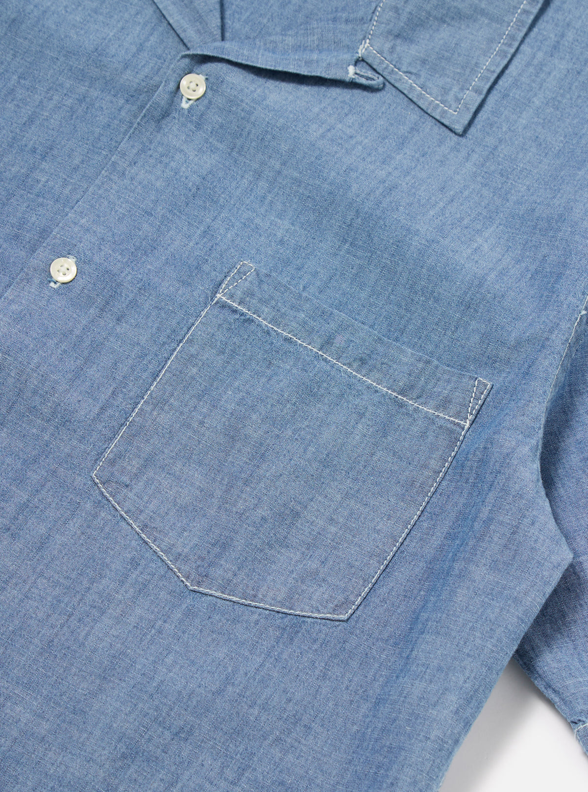 Washed Indigo Chambray Summer Overshirt