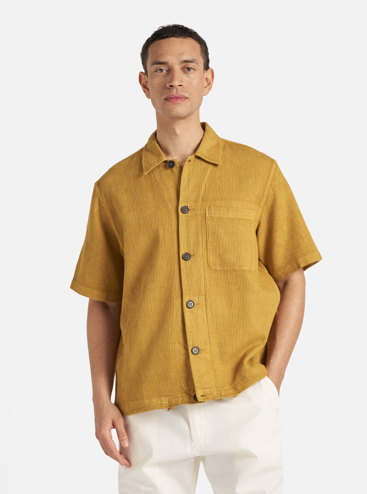 Camel Japanese Waffle Tech Overshirt