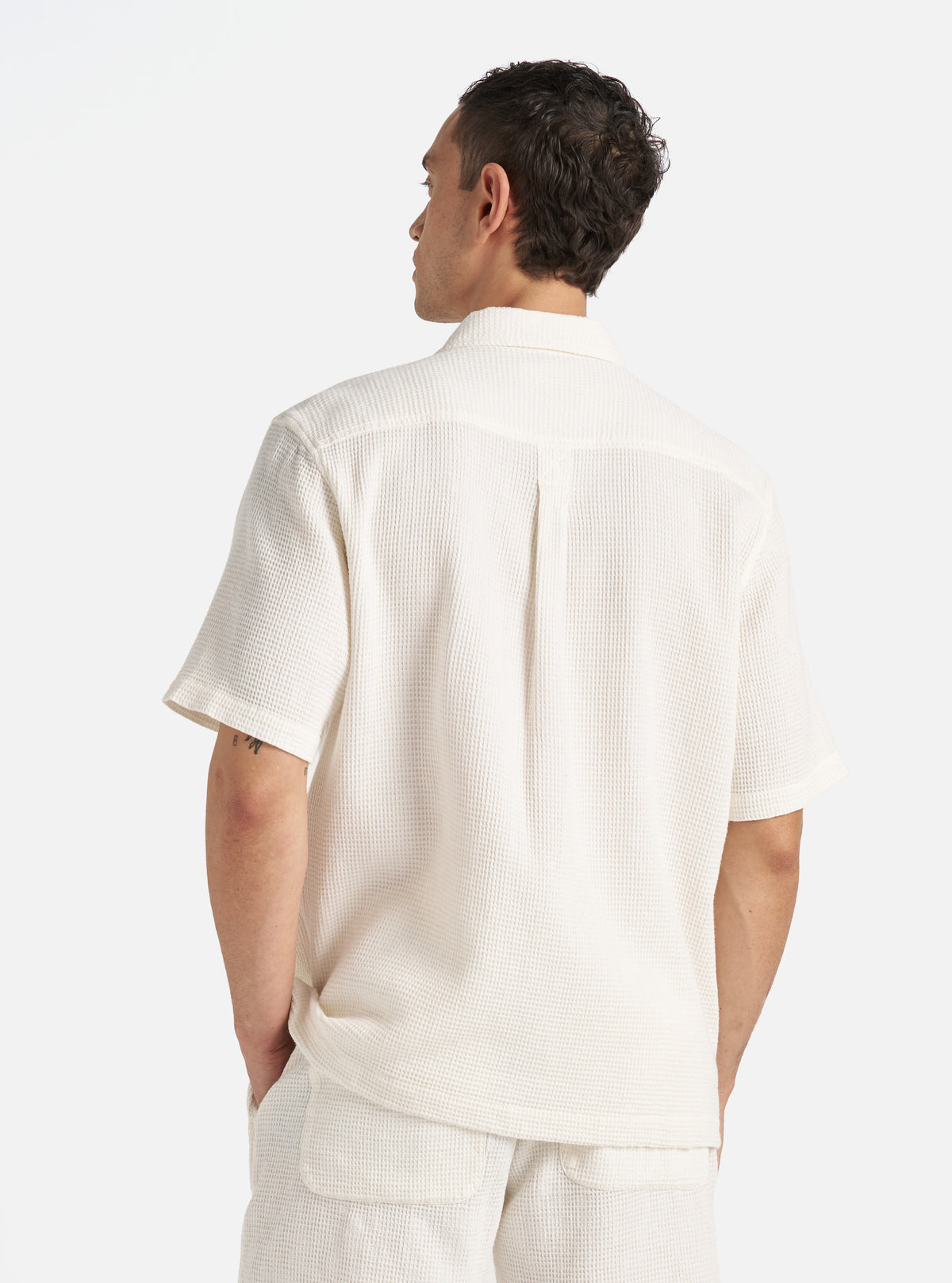 Ecru Japanese Waffle Tech Overshirt