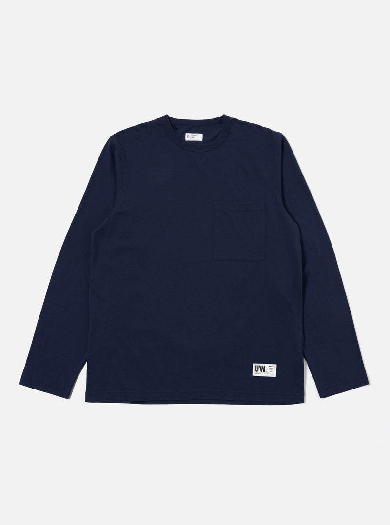Navy Single Jersey L/S Tee