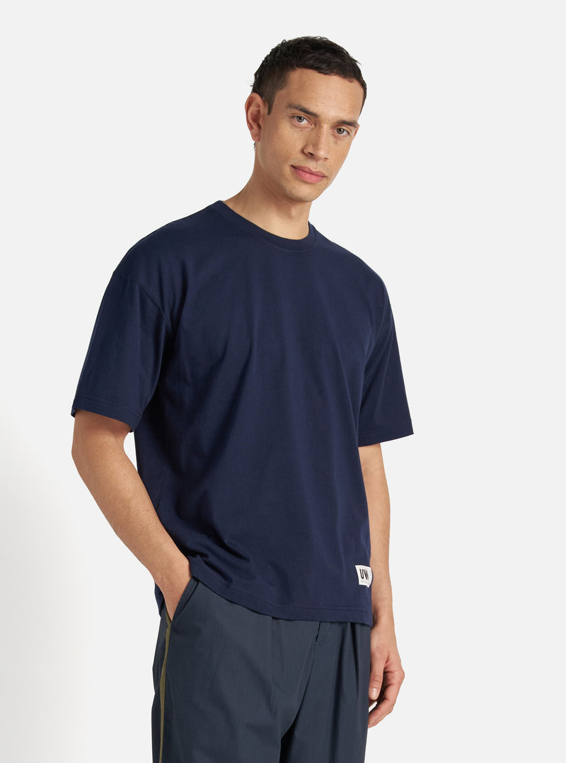 Navy Single Jersey Loose Tee