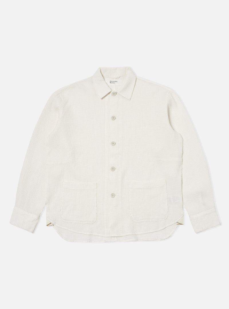 Ecru Japanese Waffle Travail Overshirt