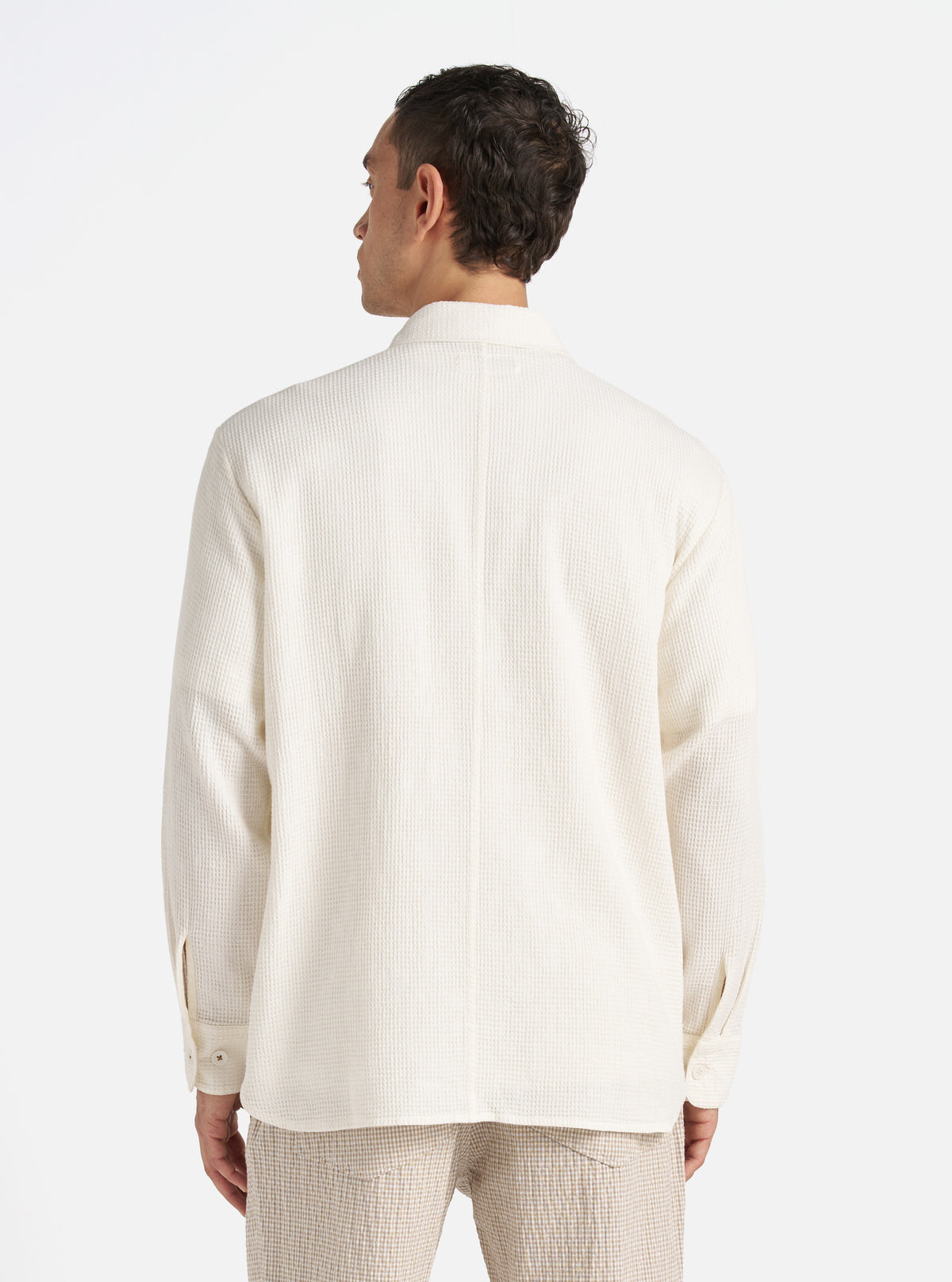 Ecru Japanese Waffle Travail Overshirt