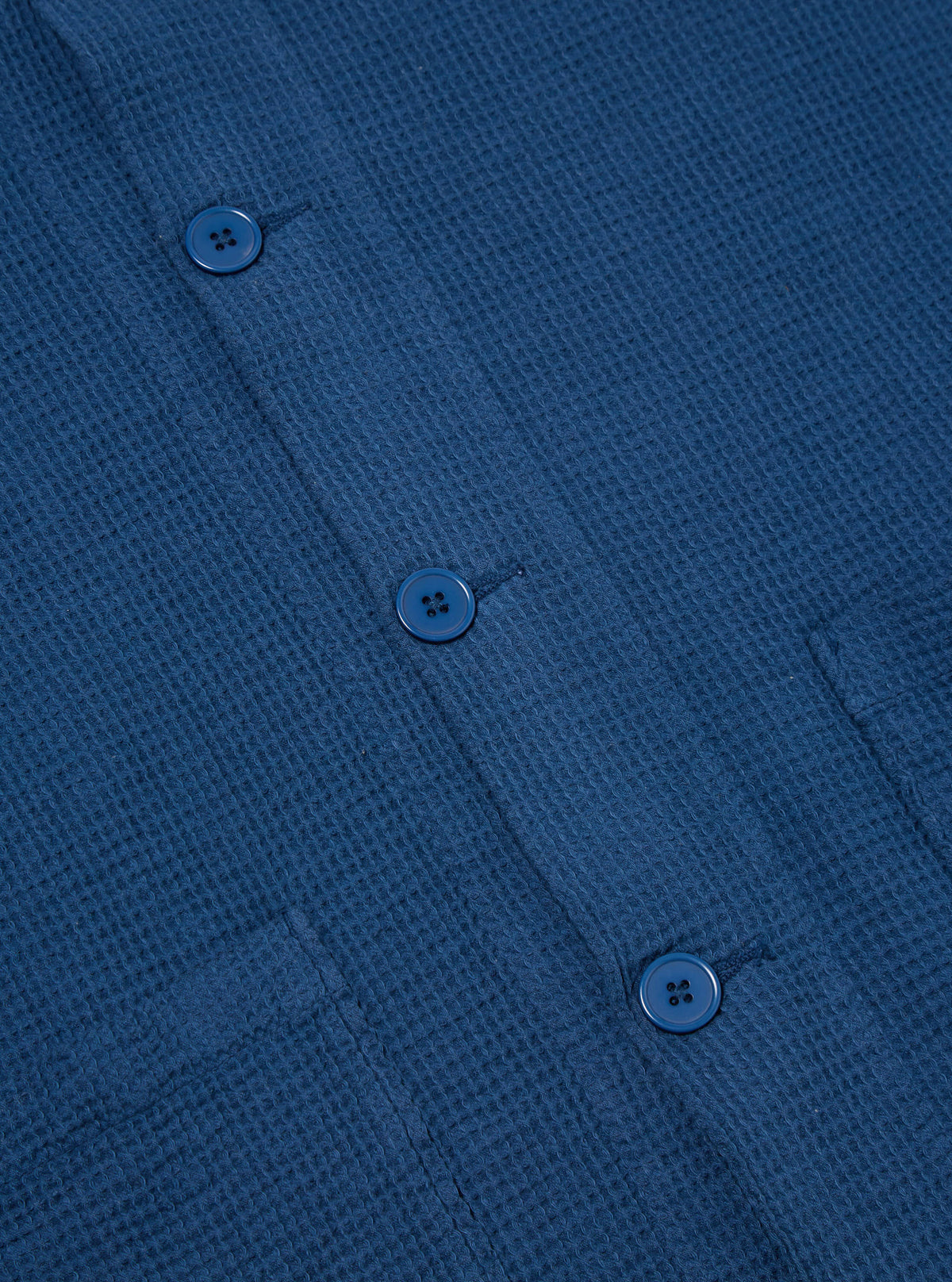 Navy Japanese Waffle Travail Overshirt