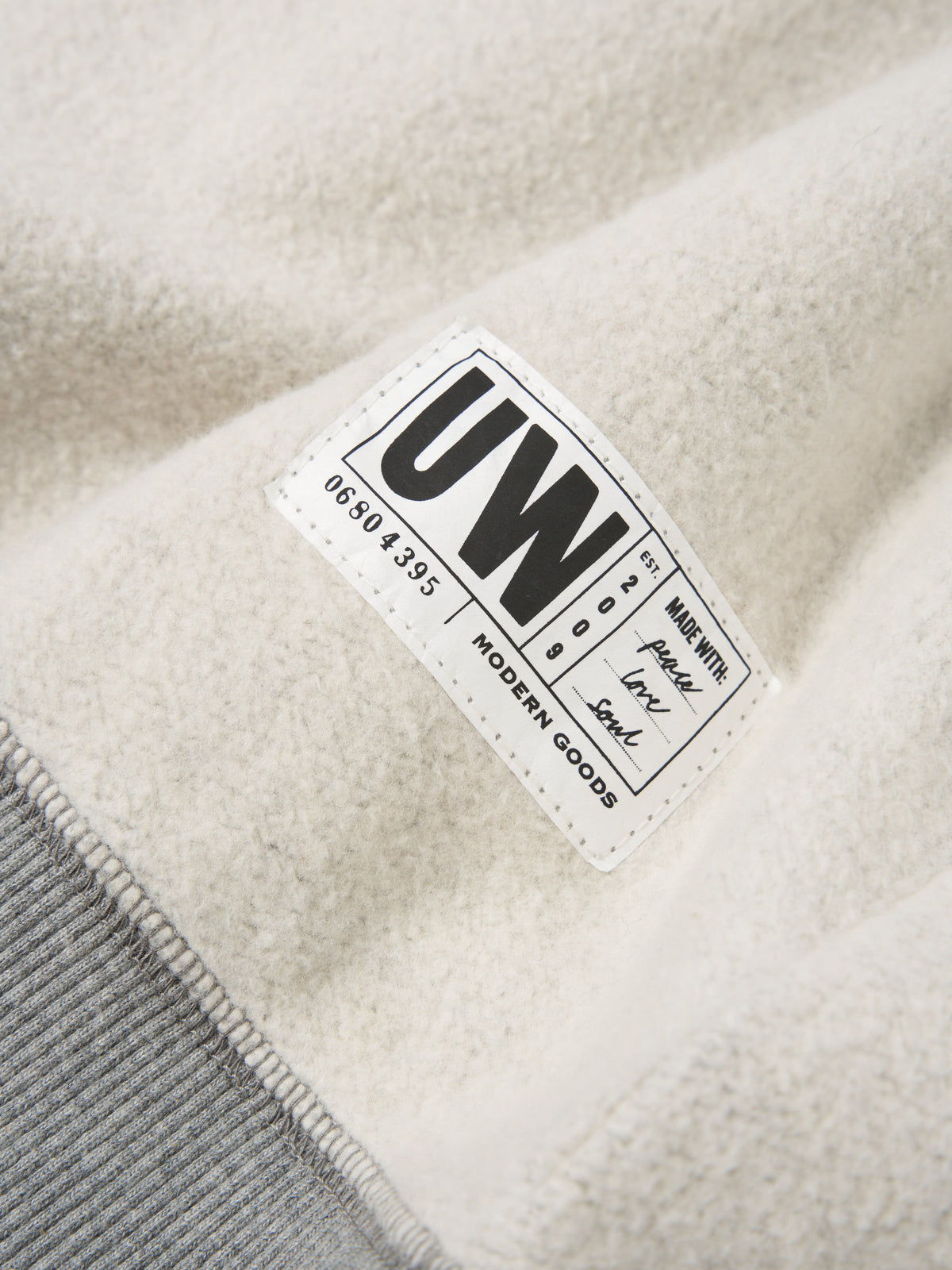 Grey Marl Brush Back Sweat Short Sleeve Crew