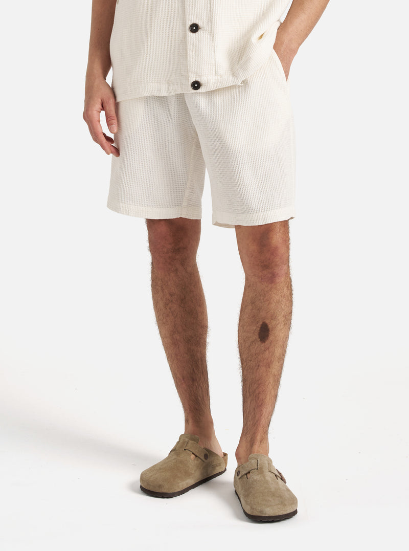 Ecru Japanese Waffle Simple Short