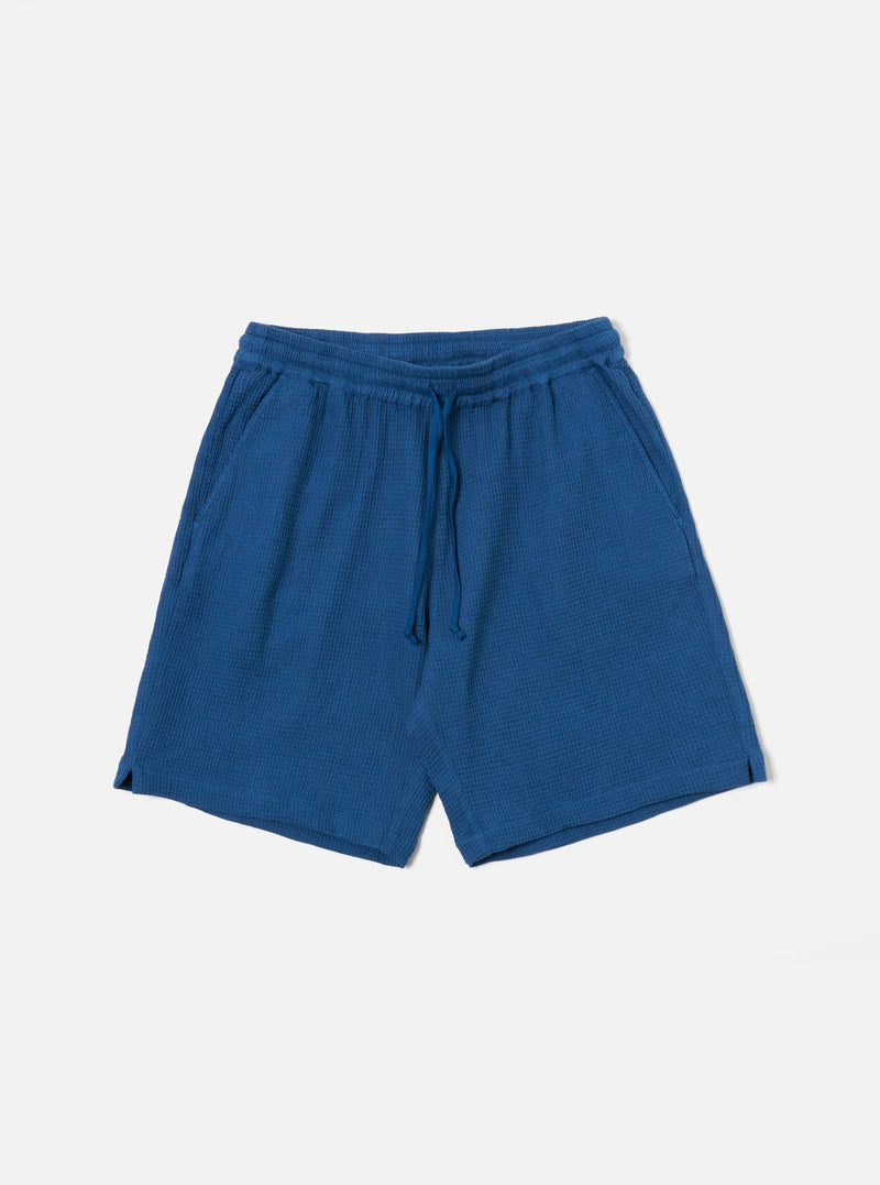 Navy Japanese Waffle Simple Short