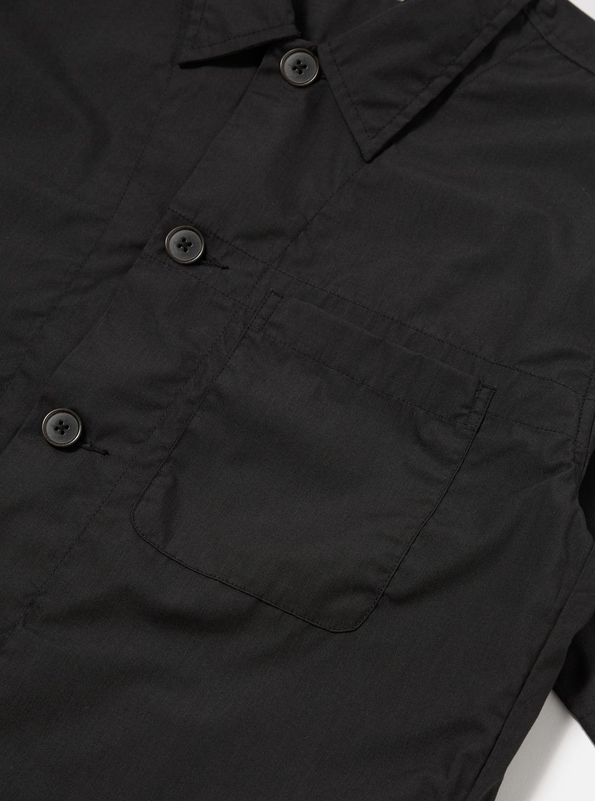 Black Recycled Polytech Tech Overshirt