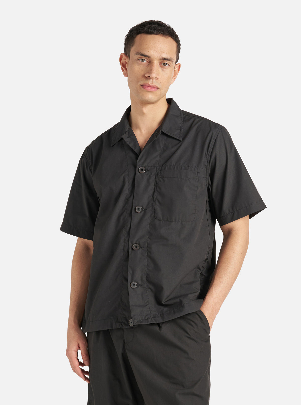 Black Recycled Polytech Tech Overshirt