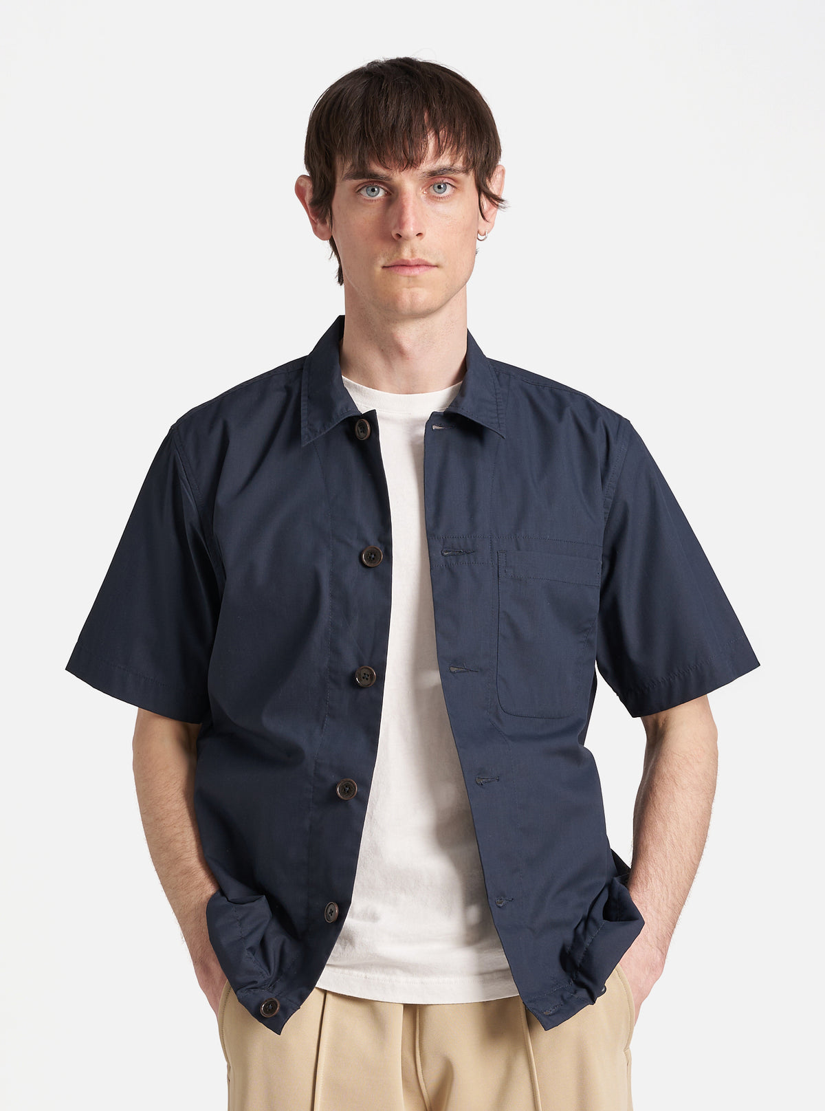 Navy Recycled Polytech Tech Overshirt