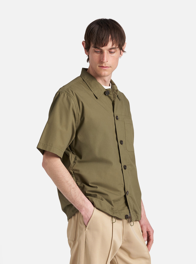 Olive Recycled Polytech Tech Overshirt