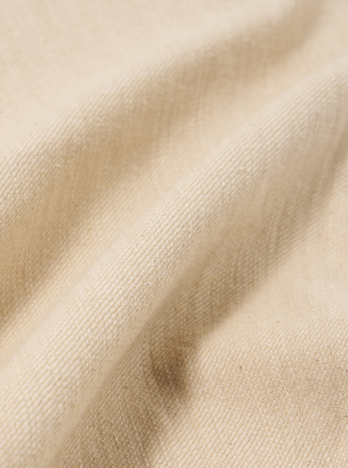Ecru Vintage Twill Weave Pleated Track Pant