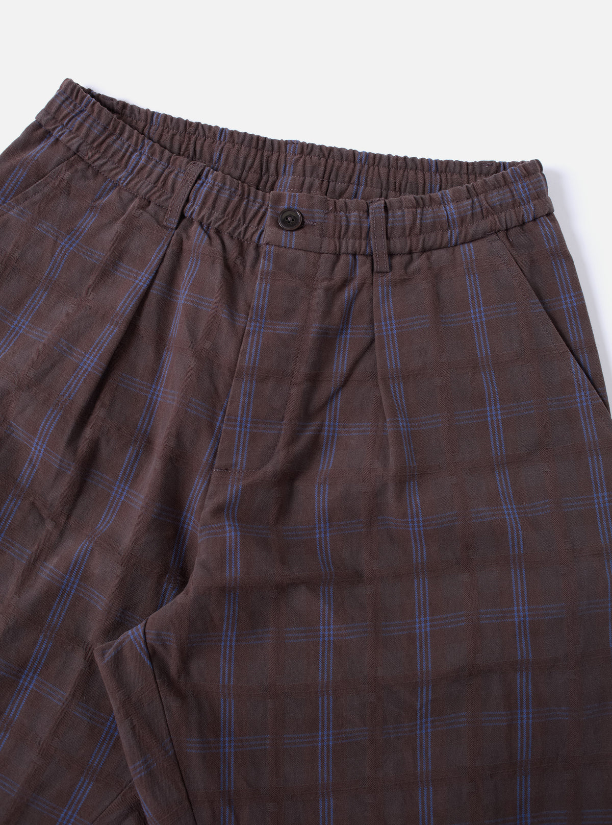 Brown Crans Cotton Check Oxford Pant