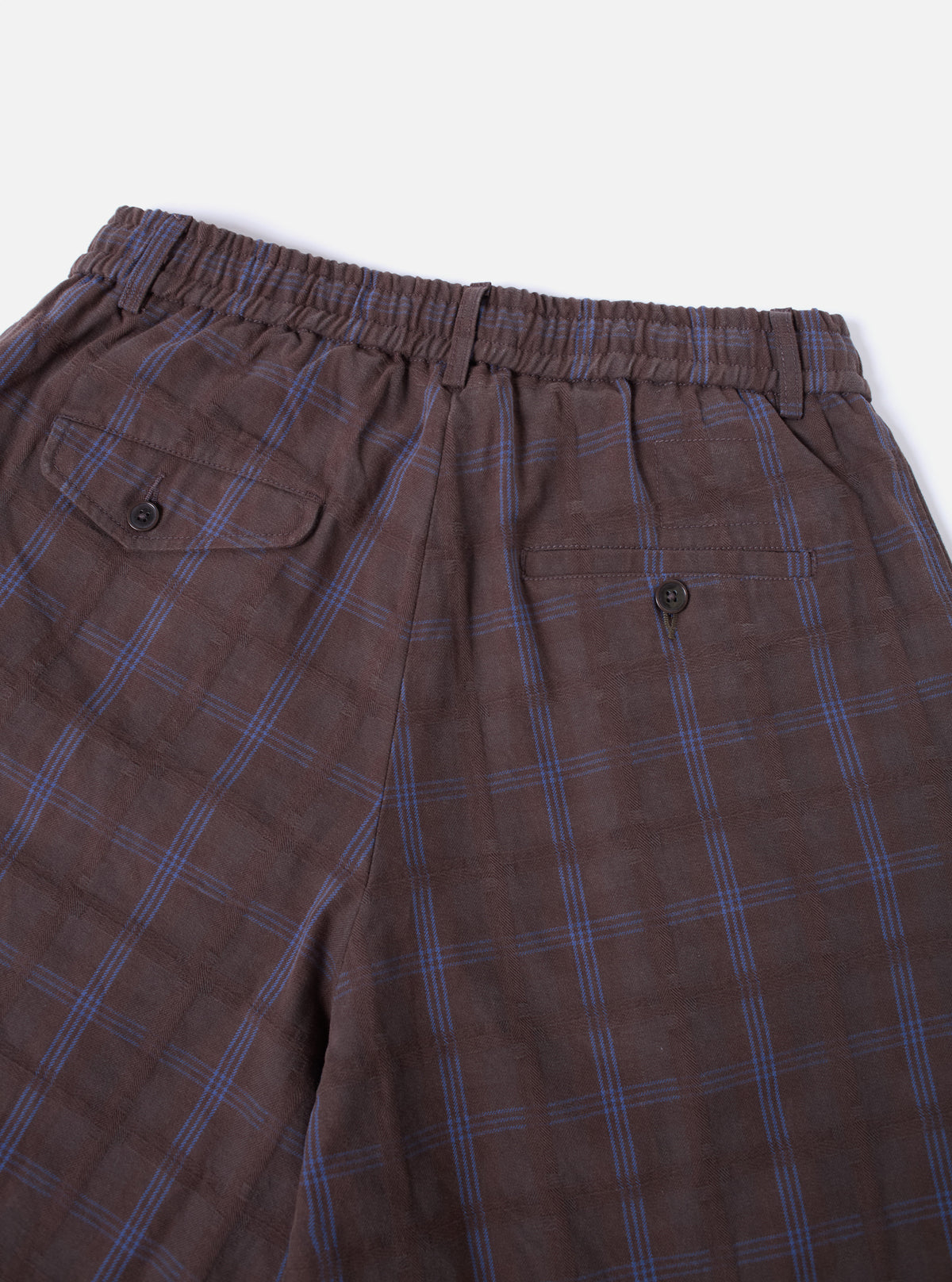 Brown Crans Cotton Check Oxford Pant