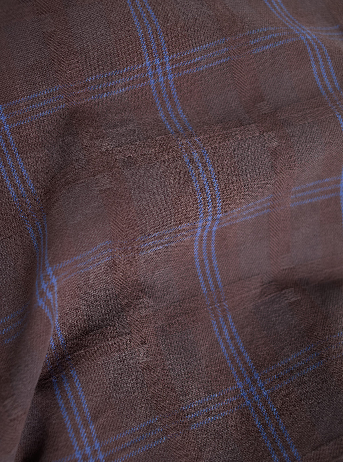 Brown Crans Cotton Check Oxford Pant