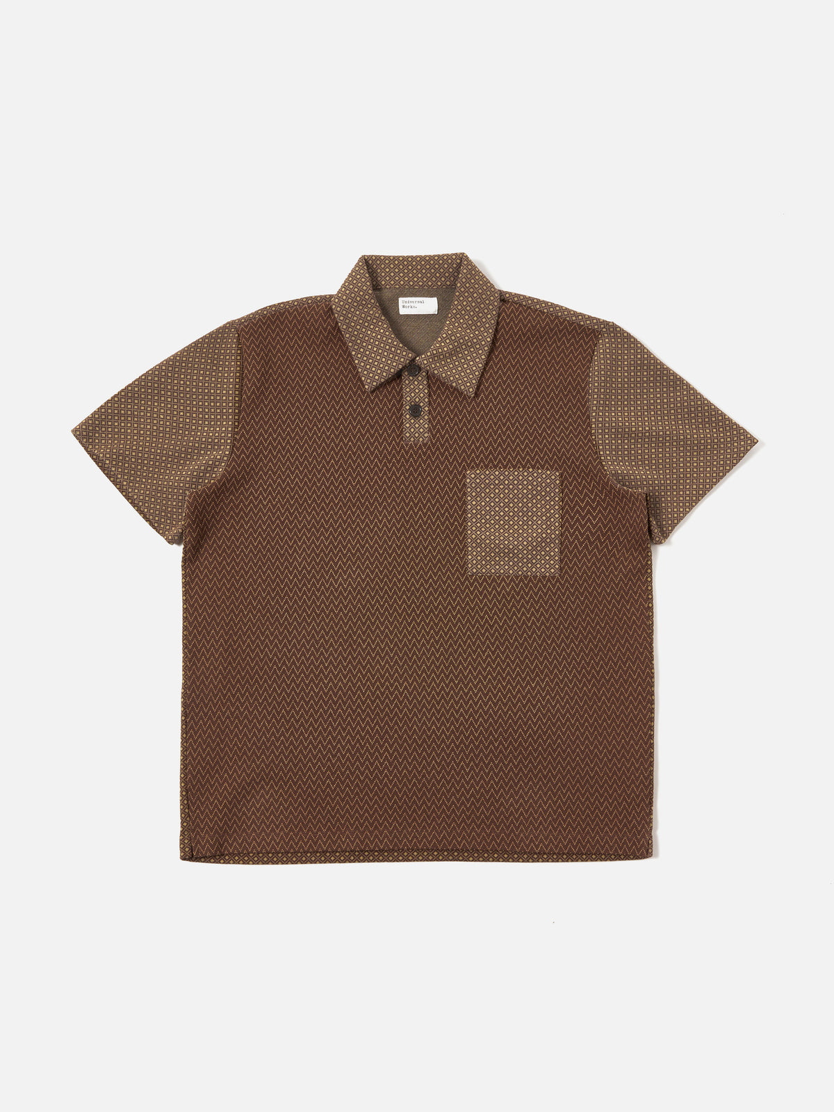 Brown Cotton Mix Fleece Newlyn Polo