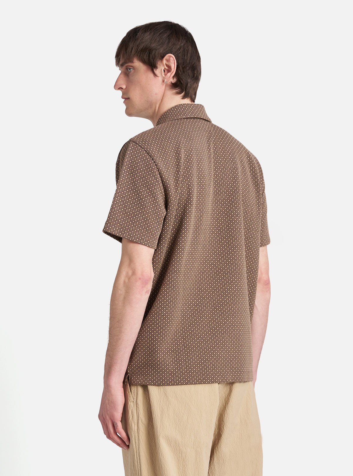 Brown Cotton Mix Fleece Newlyn Polo