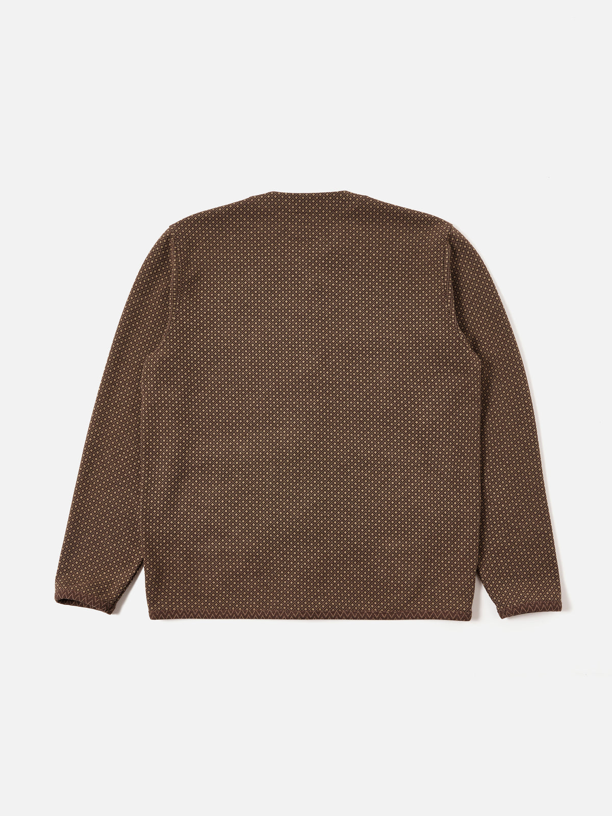 Brown Cotton Mix Fleece Cardigan