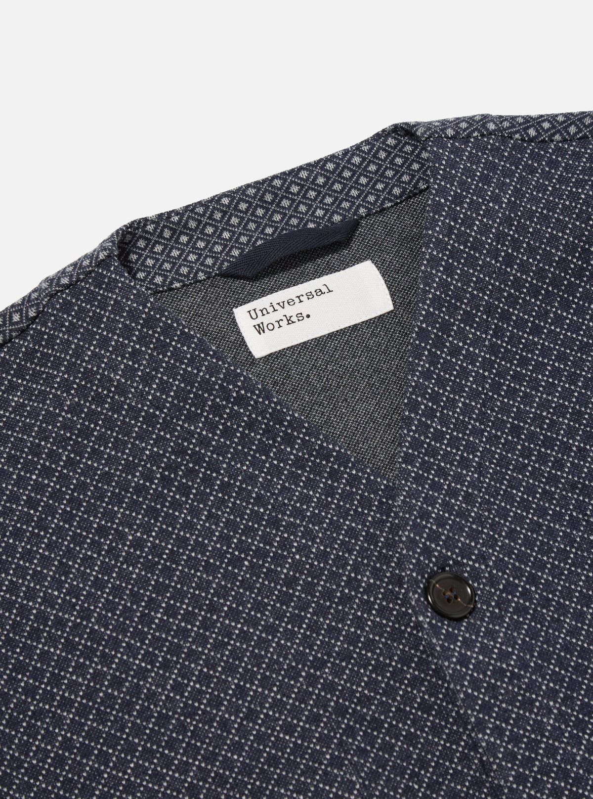 Navy Cotton Mix Fleece Cardigan