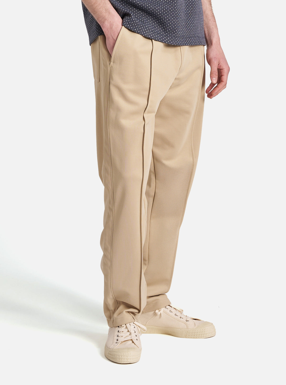 Sand Recycled Poly Organic Cotton Denis Track Trouser