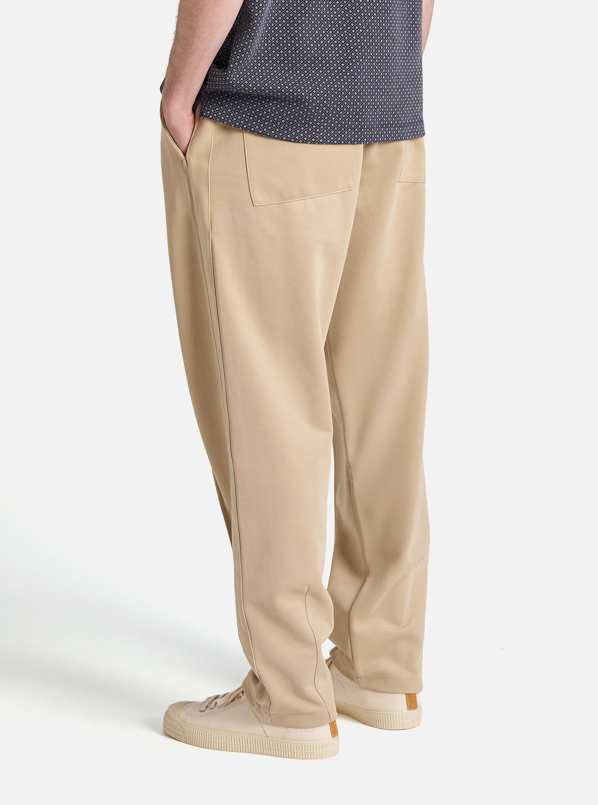 Sand Recycled Poly Organic Cotton Denis Track Trouser