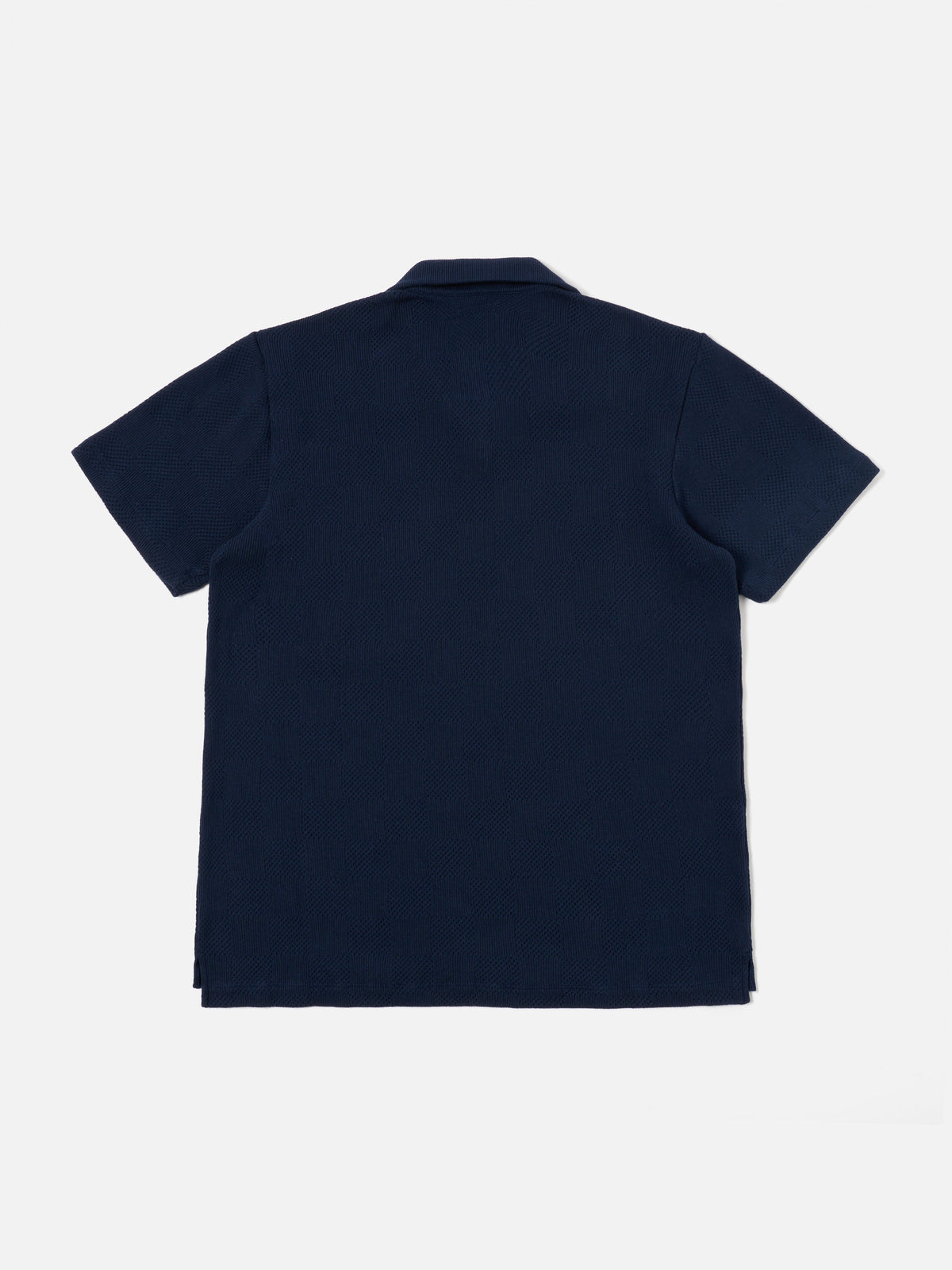 Bright Navy Fantasy Checkerboard Vacation Polo