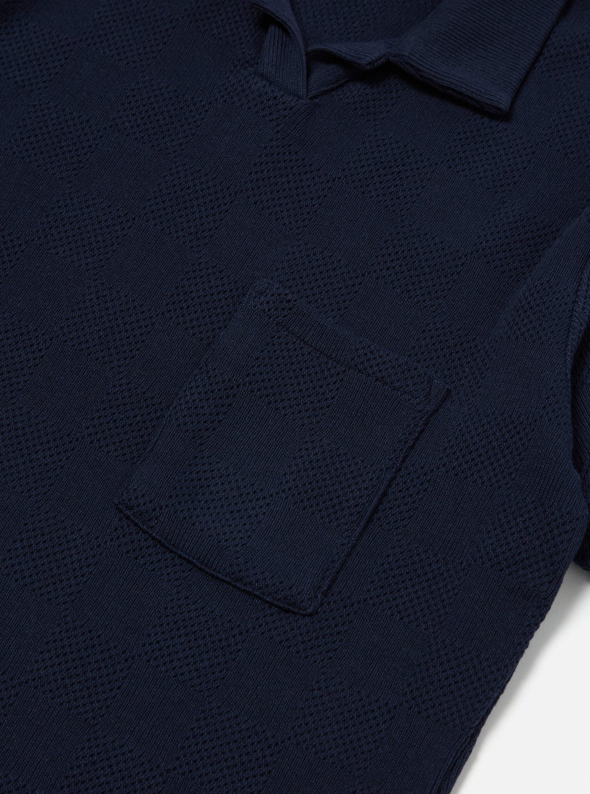 Bright Navy Fantasy Checkerboard Vacation Polo