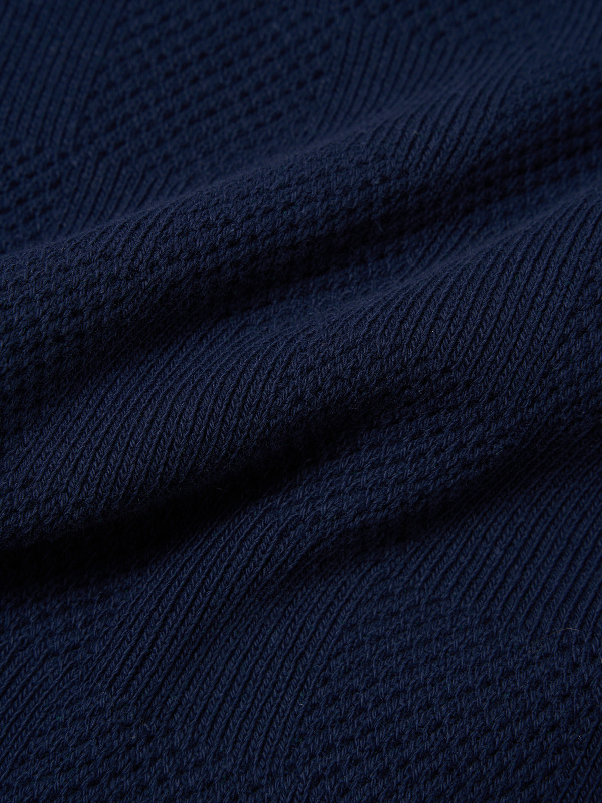 Bright Navy Fantasy Checkerboard Button Through Polo