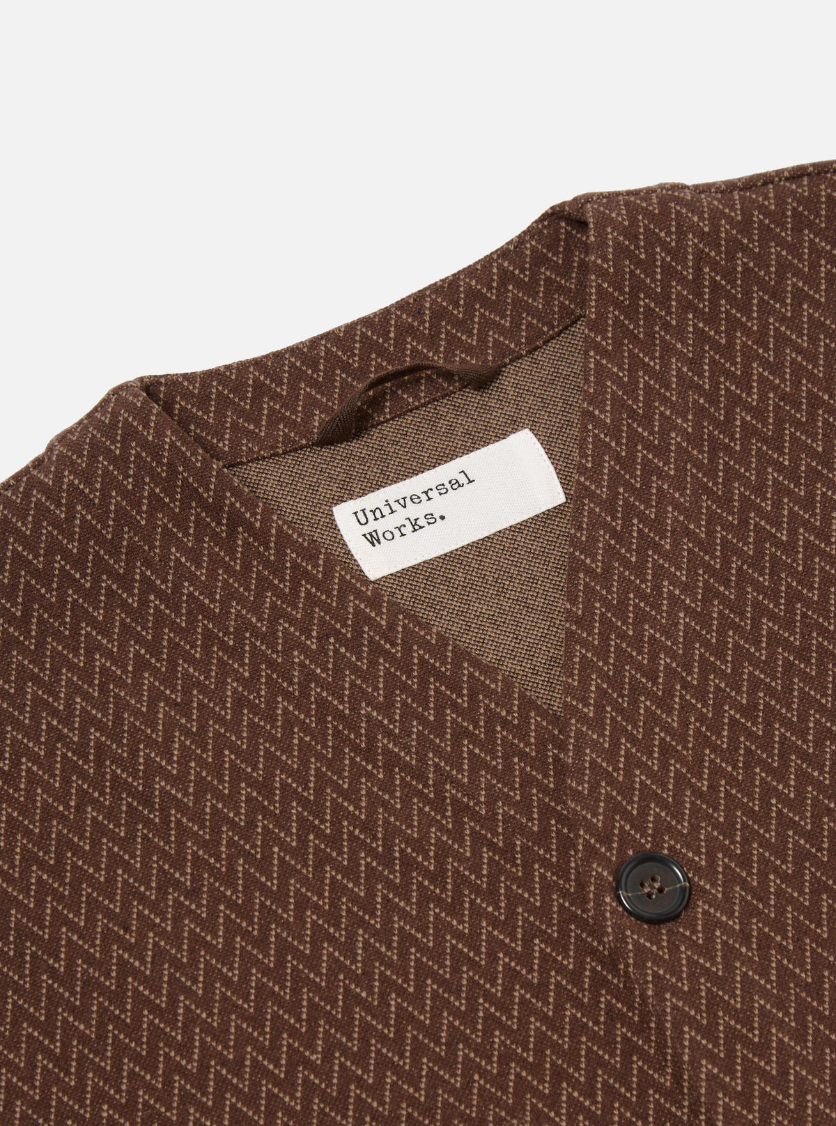 Brown Zig Zag Jersey Cardigan