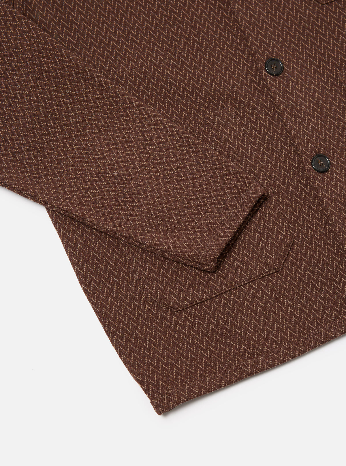 Brown Zig Zag Jersey Cardigan