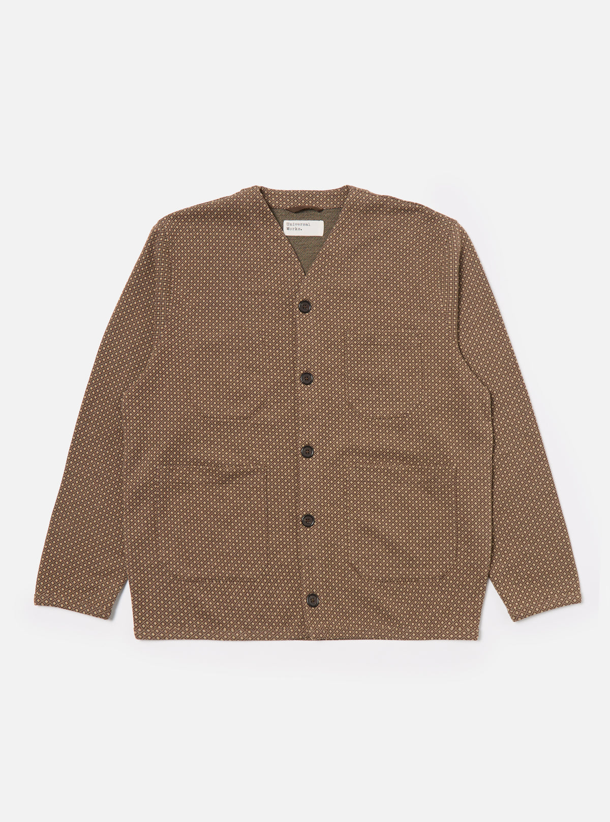 Brown Argyll Jersey Cardigan