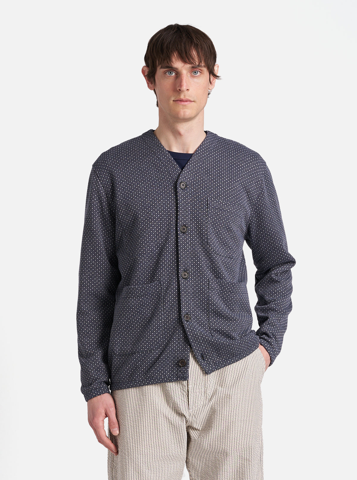 Navy Argyll Jersey Cardigan