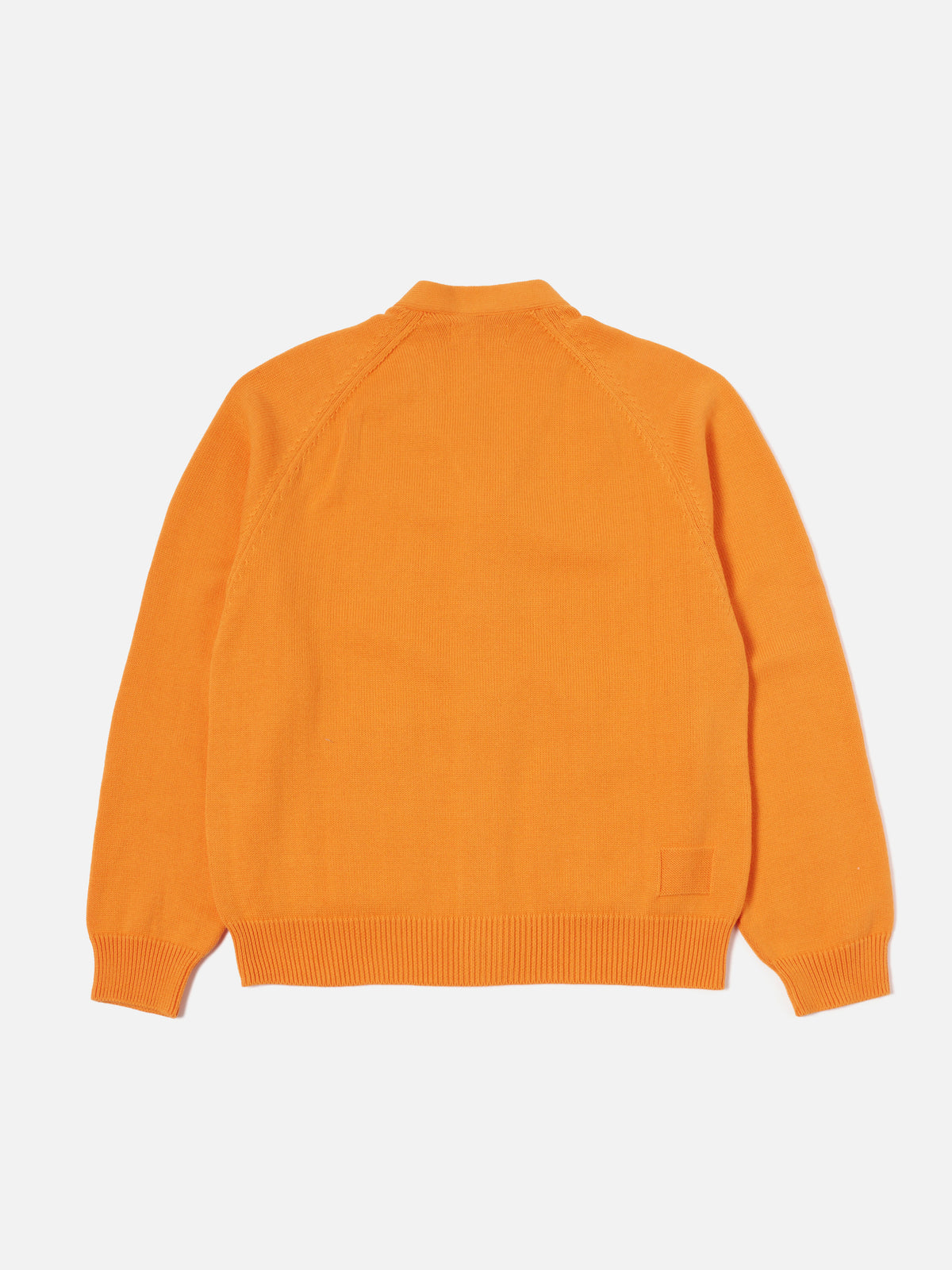 Orange Cotton Knit Pocket David Cardigan