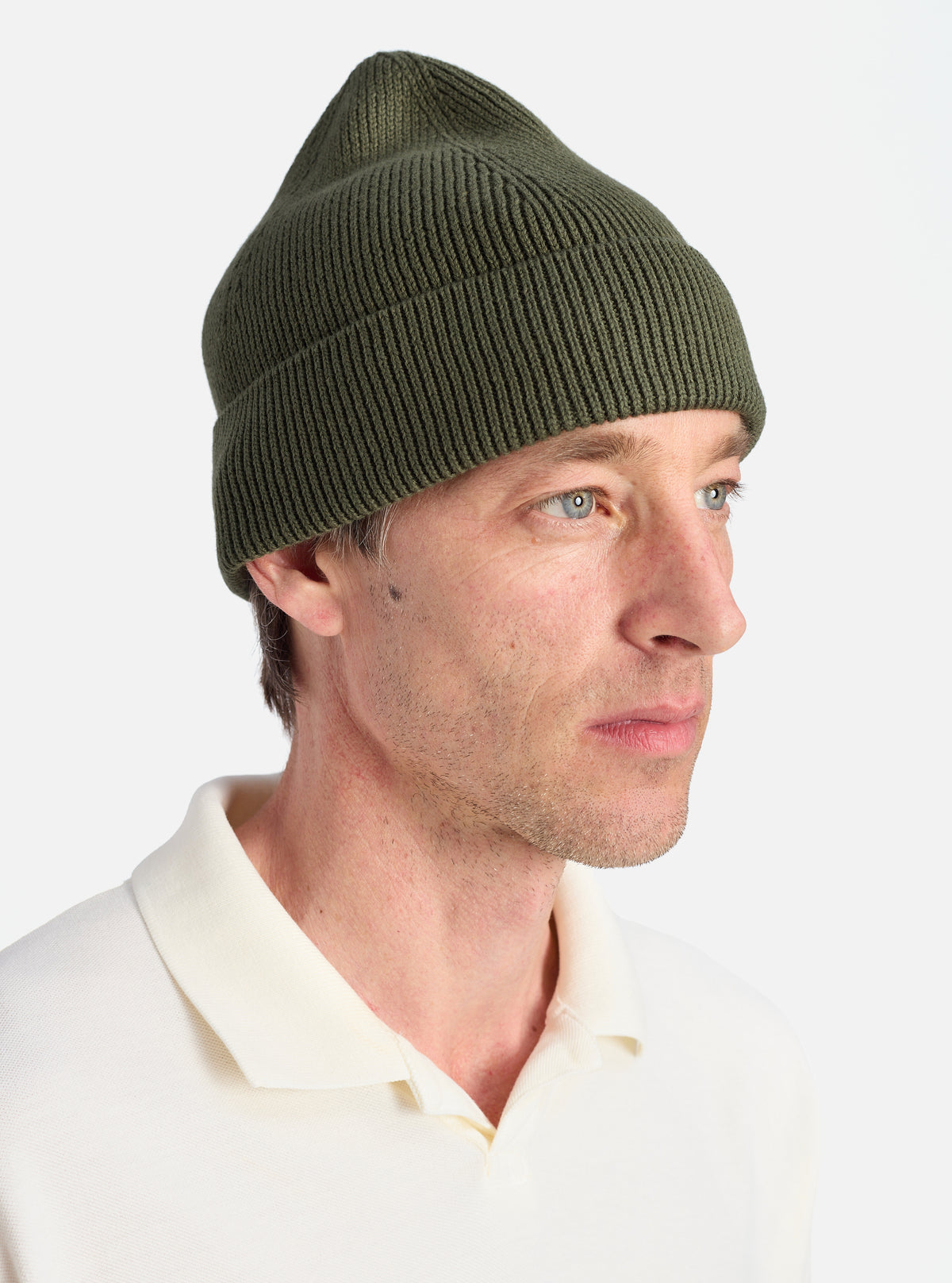 Olive Cotton Rib Watch Cap