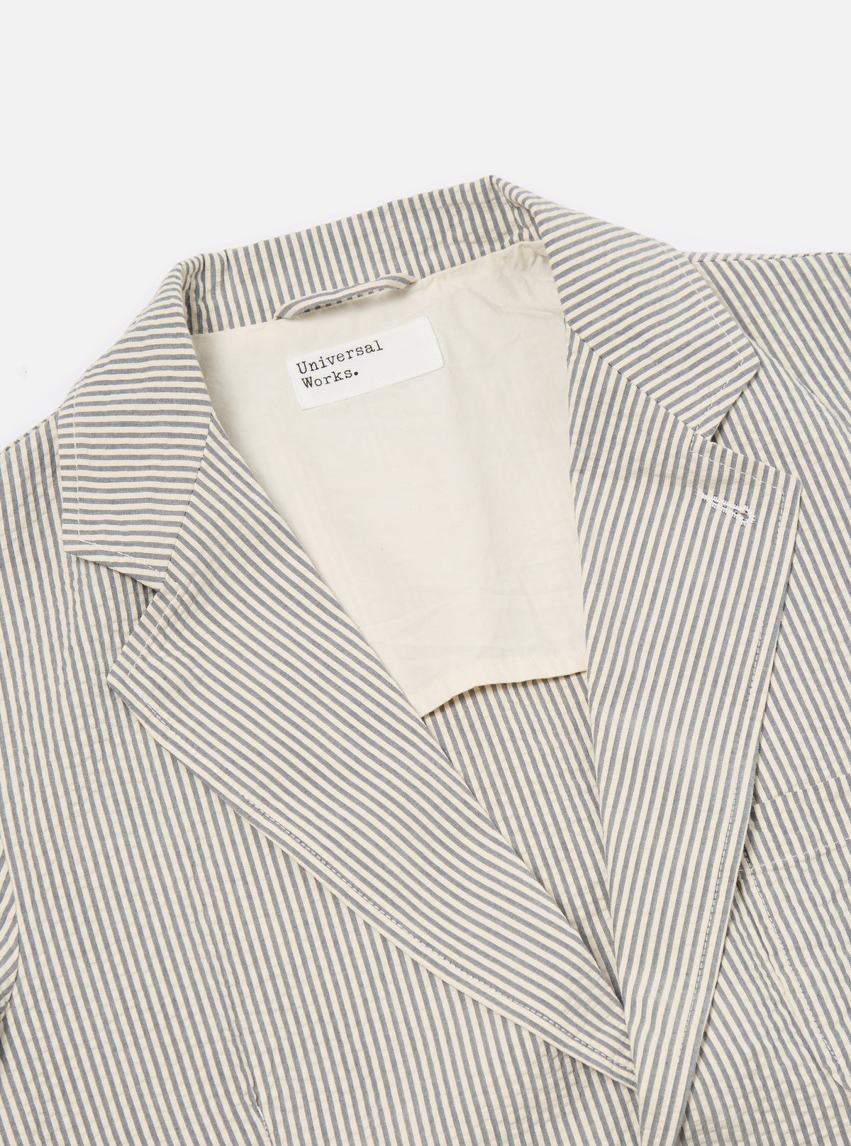 Grey Derby Stripe Two Button Jacket