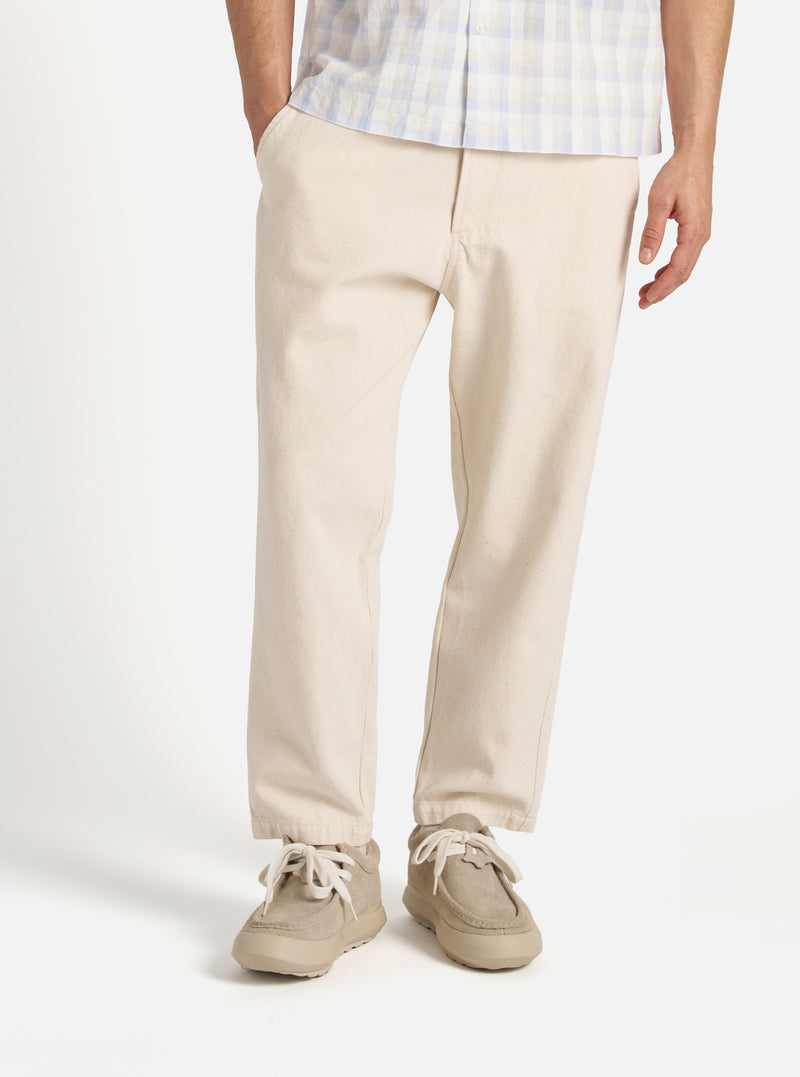 Ecru Recycled Cotton Hi Water Trouser