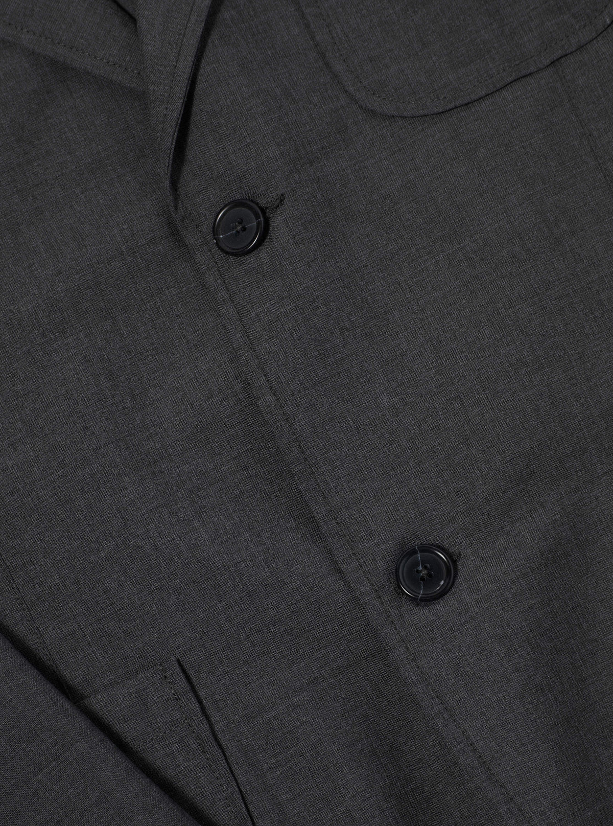 Grey Marl Tropical Suiting Two Button Jacket