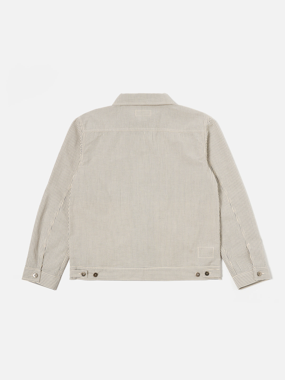 Grey Derby Stripe Trucker Jacket