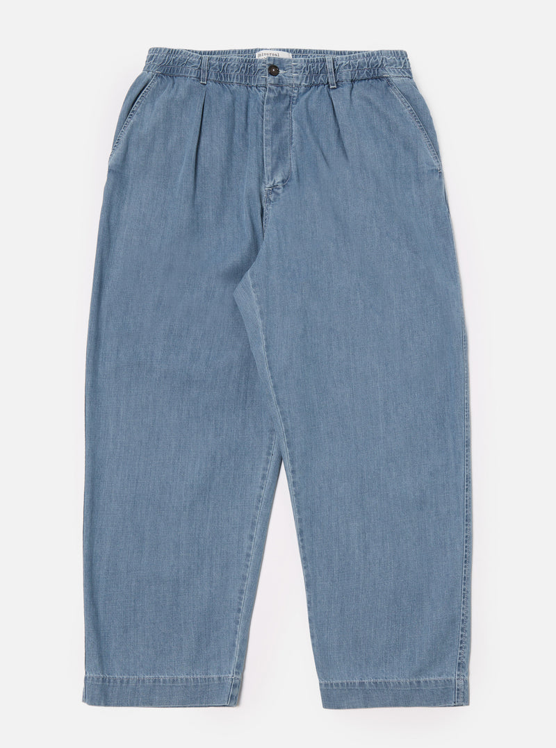 Washed Indigo 8oz Organic Denim Oxford Pant