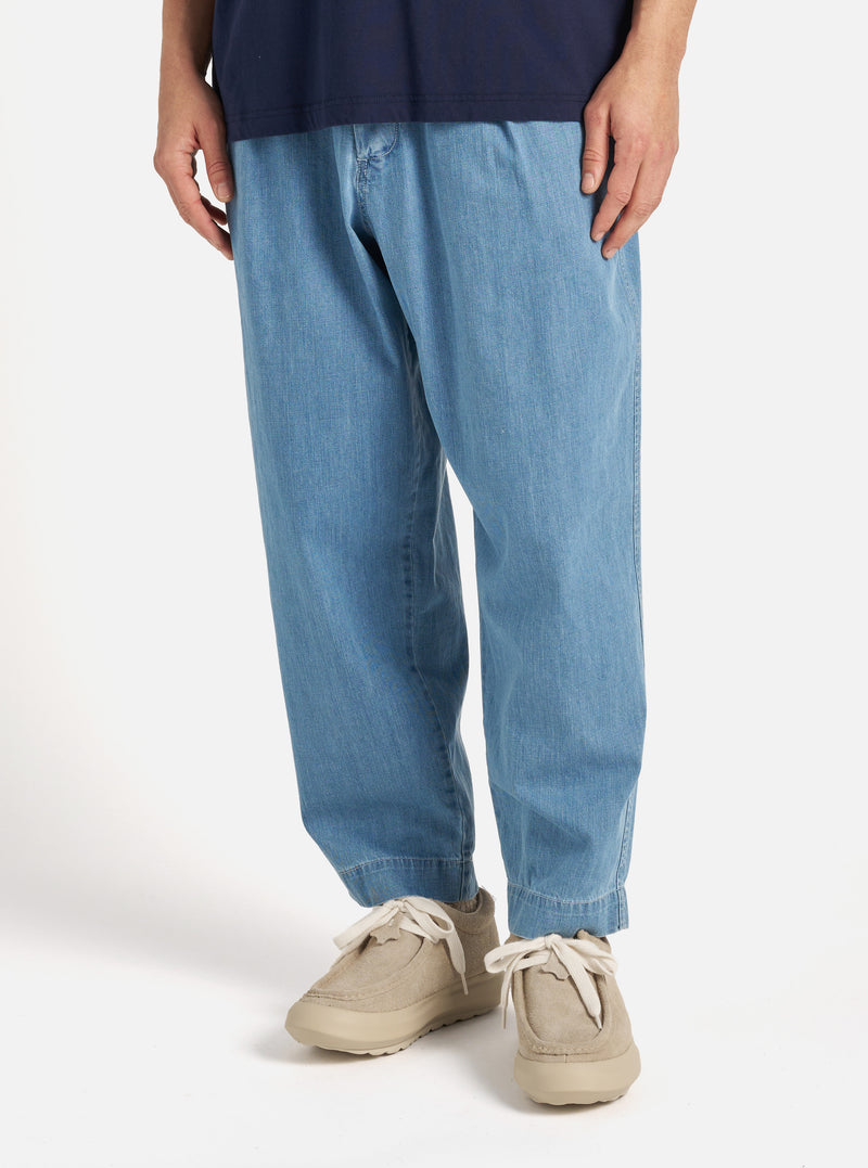 Washed Indigo 8oz Organic Denim Oxford Pant