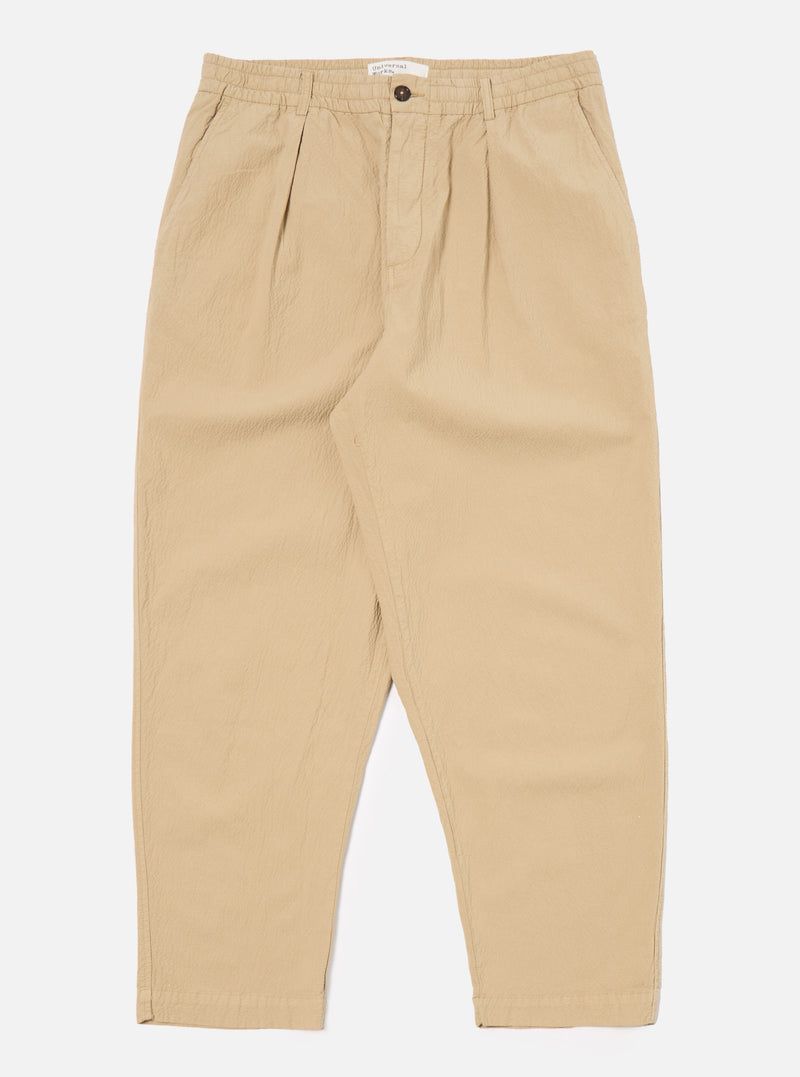 Sand Seersucker II Pleated Track Pant