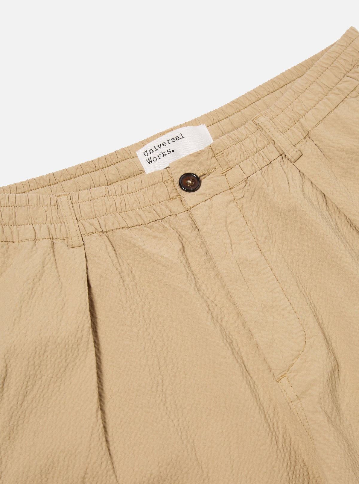 Sand Seersucker II Pleated Track Short