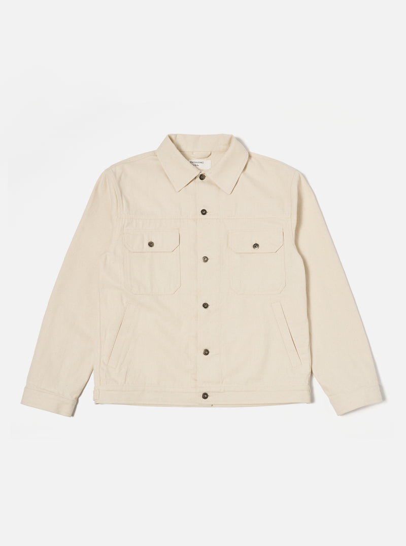 Ecru Recycled Cotton Trucker Jacket