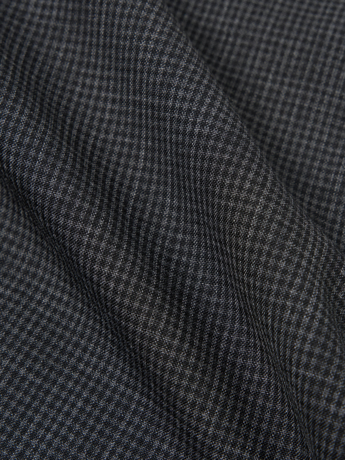 Black Mini Check Pleated Track Pant
