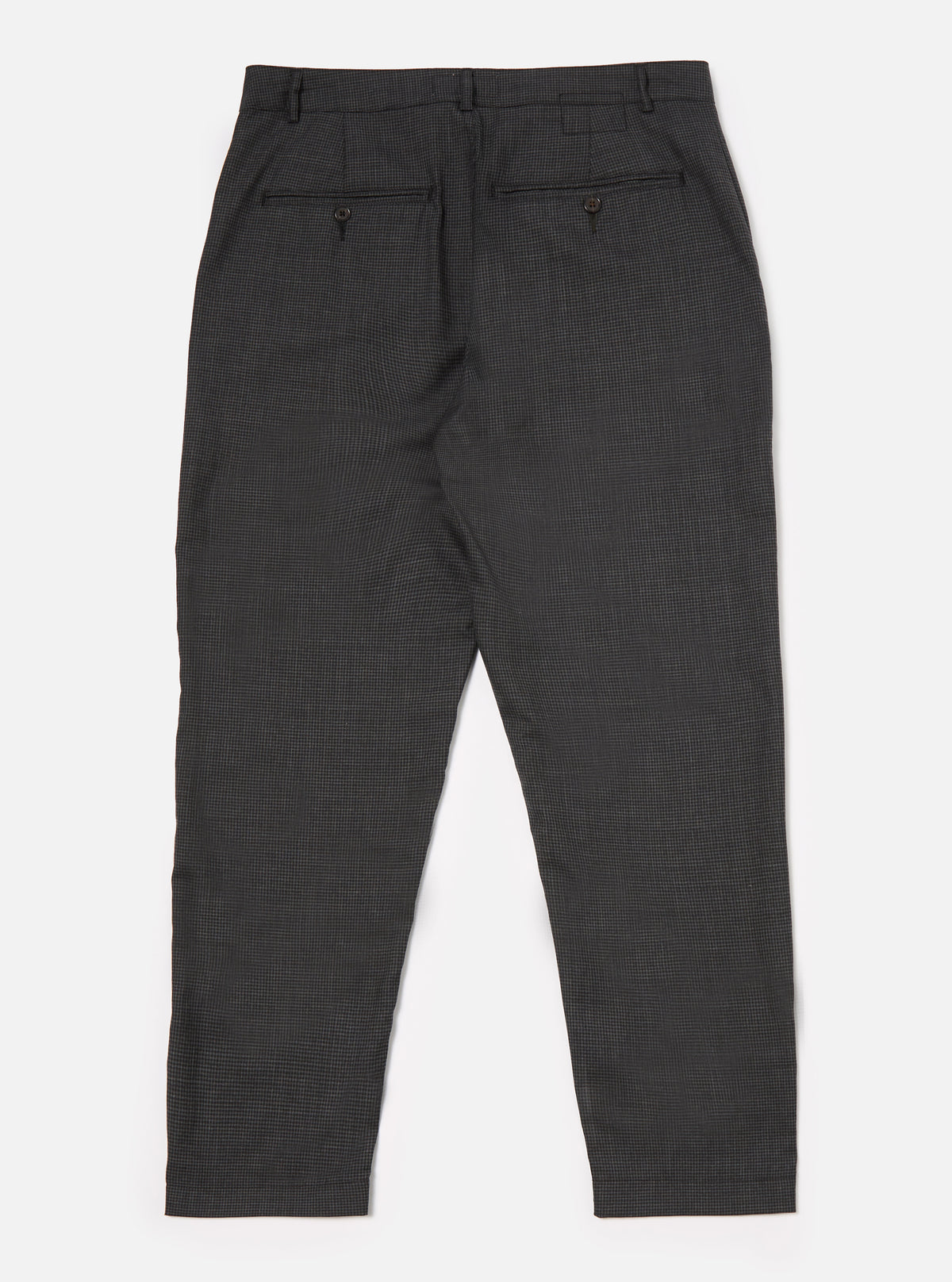 Black Mini Check Military Chino