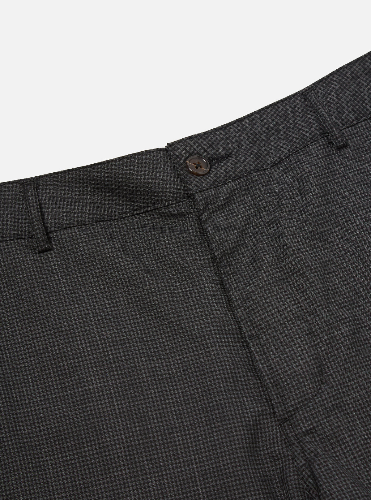 Black Mini Check Military Chino