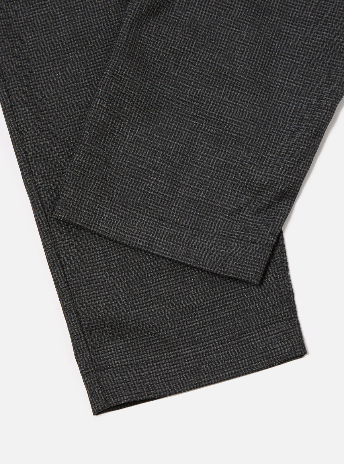 Black Mini Check Military Chino